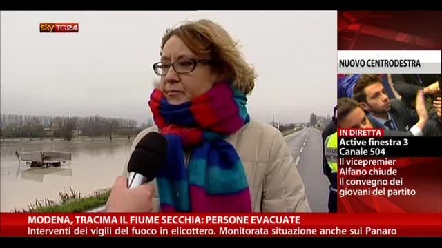 Modena, tracima il fiume Secchia: persone evacuate