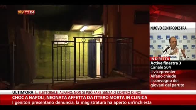 Choc a Napoli, neonata affetta da Ittero morta in clinica
