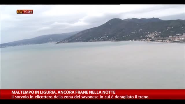 Maltempo Liguria, ancora frane. Le immagini dall'elicottero