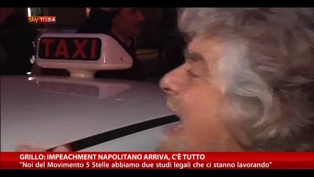 Grillo: impeachment Napolitano arriva, c'è tutto