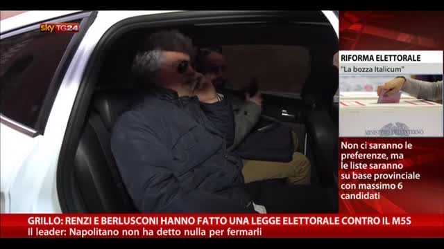 Grillo: da Renzi e Berlusconi legge elettorale contro M5S