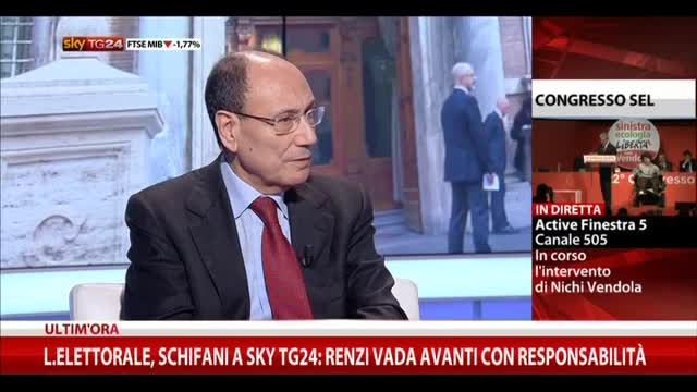 L. Elettorale, Schifani: Renzi e Berlusconi fanno errori