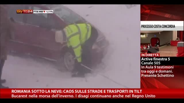 Romania sotto la neve: caos sulle strade e trasporti in tilt