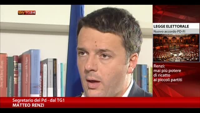 Legge elettorale, Renzi: sarà approvata in tempi brevi