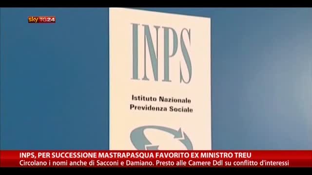 Inps, per successione Mastrapasqua favorito ex ministro Treu