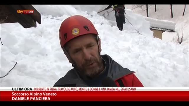 Neve in Veneto, il soccorso alpino al lavoro