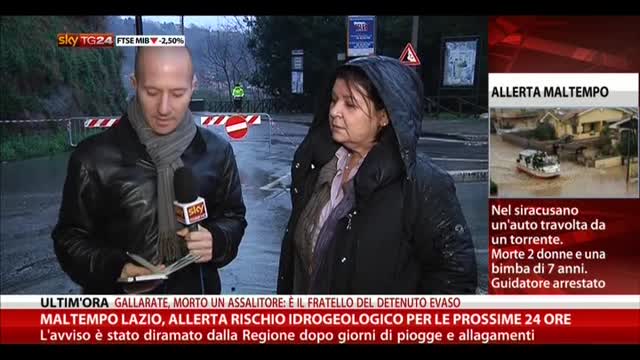 Maltempo Lazio, allerta rischio idrologico per 24 ore