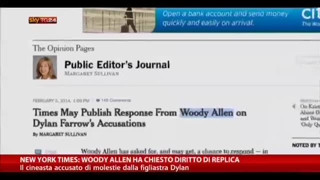 New York Times: Woody Allen ha chiesto il diritto di replica
