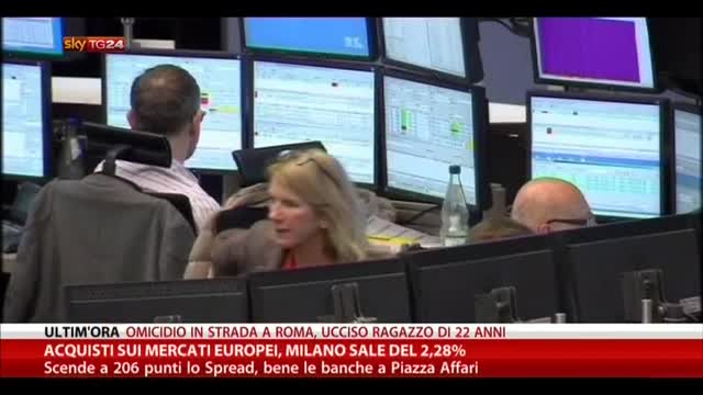 Acquisti sui mercati europei, Milano sale del 2,28%
