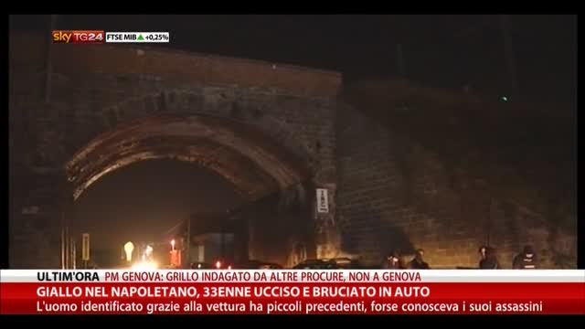 Giallo nel napoletano, 33enne ucciso e bruciato in auto