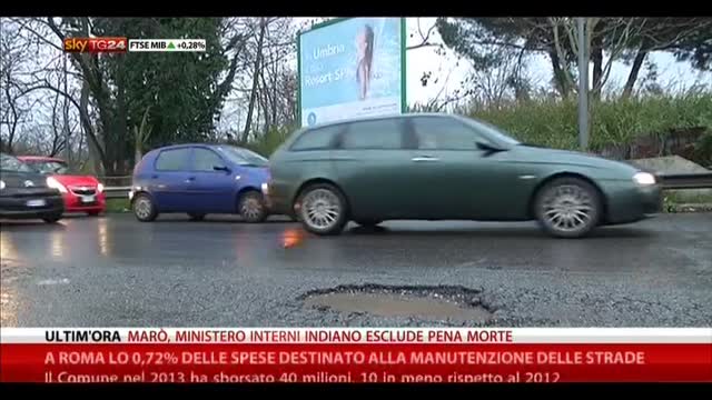 Roma, lo 0,72% delle spese destinato a manutenzione strade