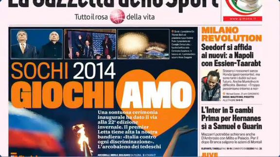 La rassegna stampa di SkySPORT24 (08.02.2014)