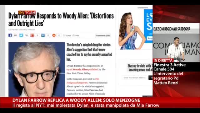 Dylan Farrow replica a Woody Allen: solo menzogne