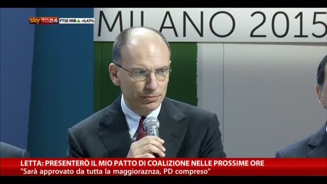 Letta, presenterò programma di Governo convincente