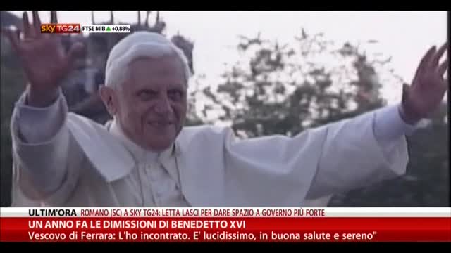 Un anno fa le dimissioni di Benedetto XVI
