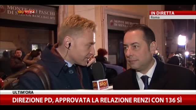 Relazione Renzi, le parole di Gianni Pittella