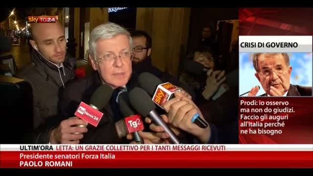 Romani: Forza Italia resta all'opposizione