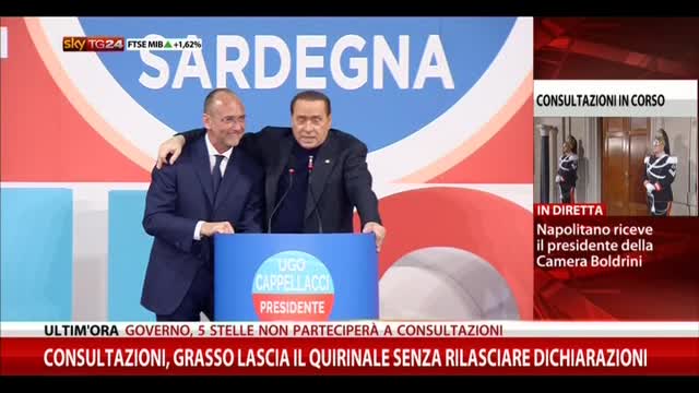 Regionali Sardegna, Berlusconi chiude campagna Cappellacci