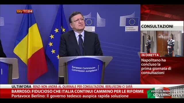 Barroso: Ho chiamato Letta, è un grande europeista