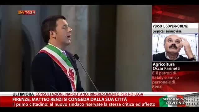 Firenze, Matteo Renzi si congeda dalla sua città