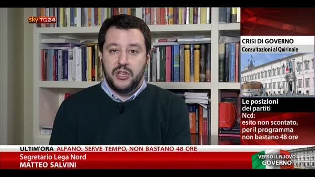 Governo, Salvini: il nostro non è un "No" alla Grillo
