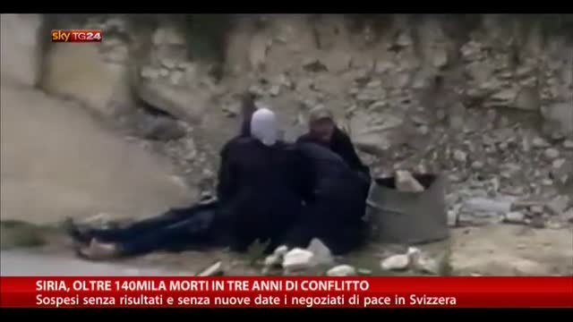 Siria, oltre 140 mila morti in tre anni di conflitto