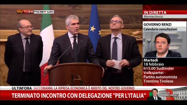 Consultazioni, Casini (UDC) sul caso Marò