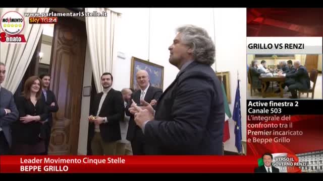 Consultazioni, Grillo prima dell'incontro con Renzi