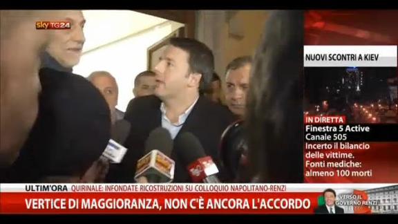 Governo, Renzi: "Questione di ore e chiudiamo tutto"