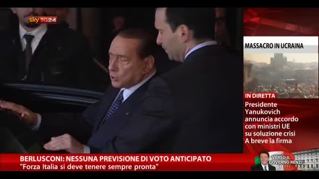 Berlusconi: Nessuna previsione di voto anticipato