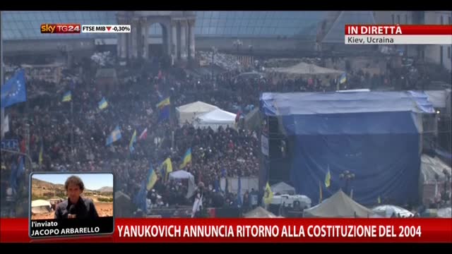 Ucraina, Yanukovich annuncia ritorno a Costituzione del 2004