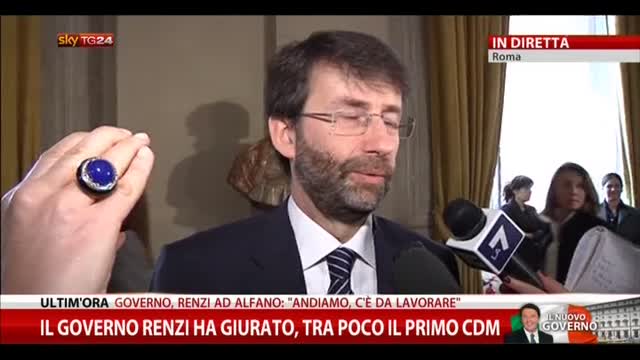 Il Governo Renzi ha giurato, parla Franceschini