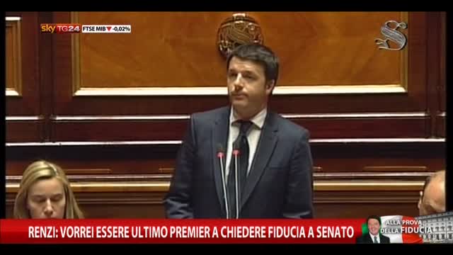 Renzi:vorrei essere ultimo premier che chiede fiducia Senato
