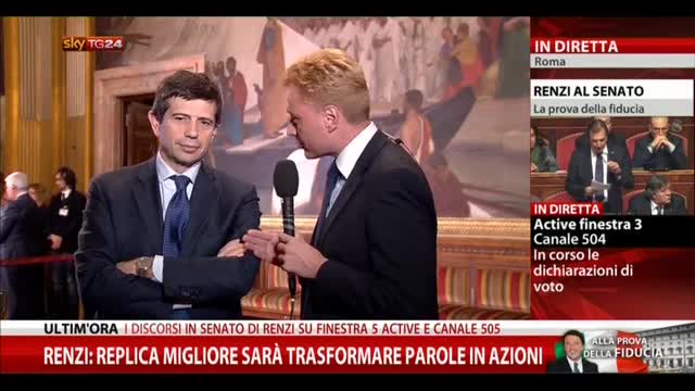 Fiducia a Renzi, intervista a Maurizio Lupi