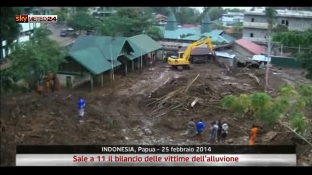 Indonesia, sale a 11 bilancio delle vittime dell'alluvione