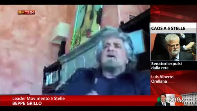 Grillo:"Spero la rete ratifichi l'espulsione dei dissidenti"