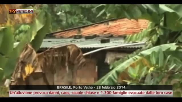Brasile, 1.300 famiglie evacuate per alluvione