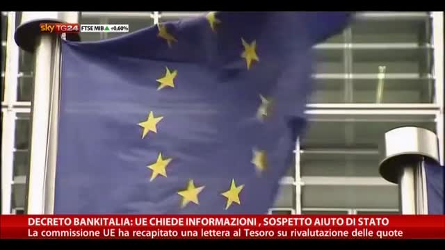 Decreto Bankitalia:UE chiede informazioni, sospetto su quote