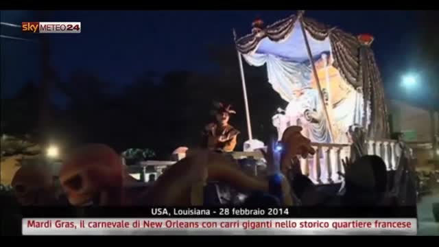 USA, in Louisiana carnevale di New Orleans con carri giganti