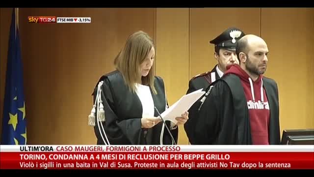 Torino, condanna a 4 mesi di reclusione per Beppe Grillo