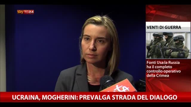 Ucraina, Mogherini: prevalga strada del dialogo