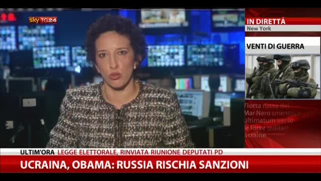Ucraina, Obama: La Russia rischia sanzioni
