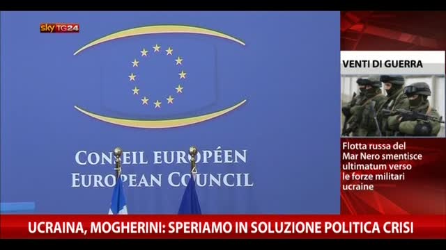 Ucraina, Mogherini: Speriamo in soluzione politica crisi