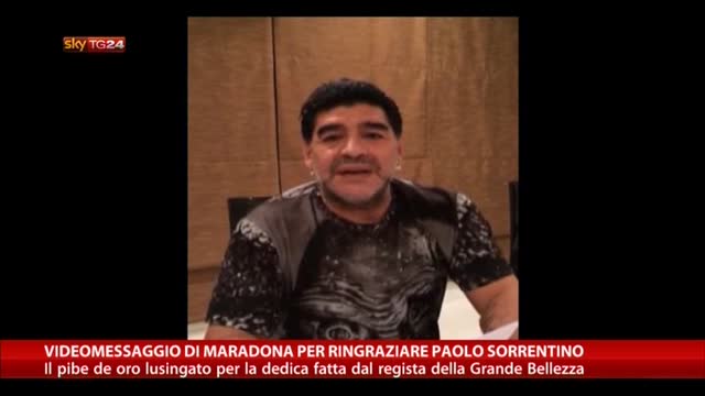 Videomessaggio di Maradona per ringraziare Paolo Sorrentino