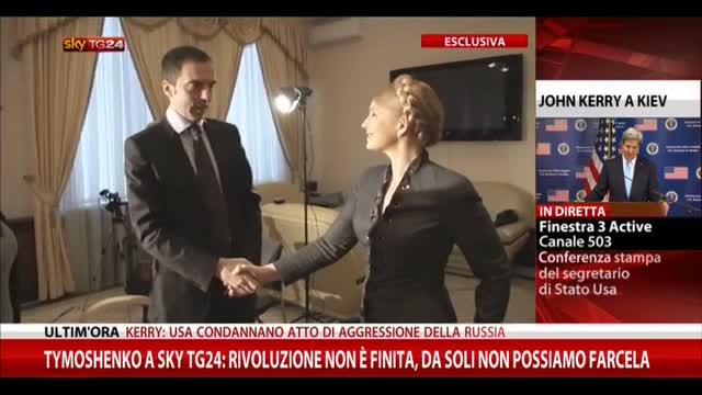 Intervista esclusiva di Sky TG24 all'ex premier dell'Ucraina