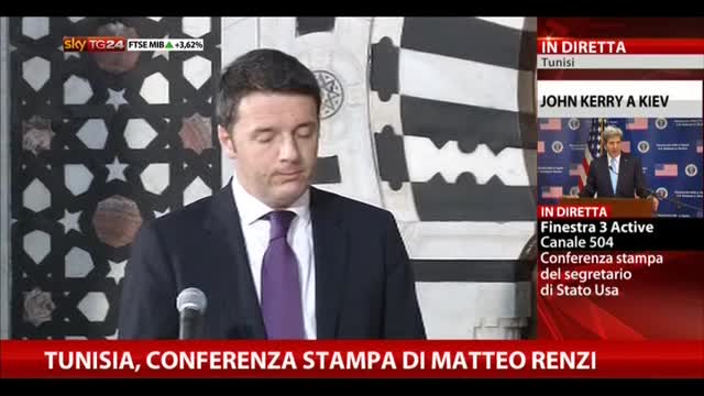 Tunisia, conferenza stampa di Matteo Renzi