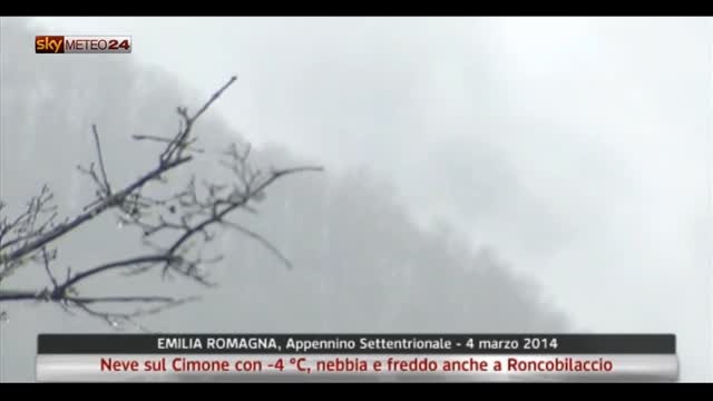 Emilia Romagna, neve sul Cimone con -4 °C
