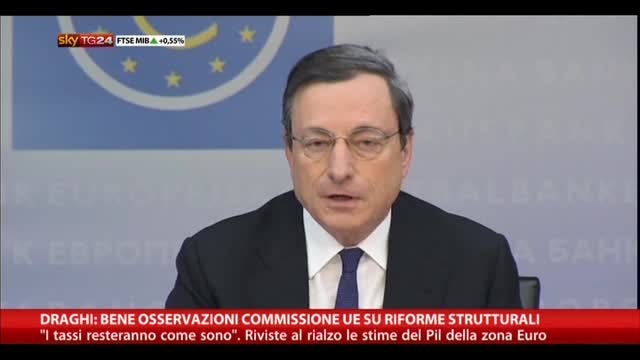 Draghi,ok osservazioni Commissione UE su riforme strutturali