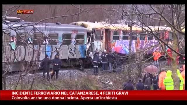 Incidente ferroviario nel catanzarese, 4 feriti gravi