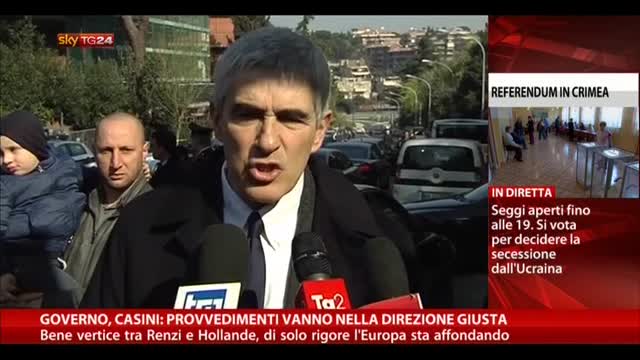 Governo, Casini: "I provvedimenti vanno in direzione giusta"